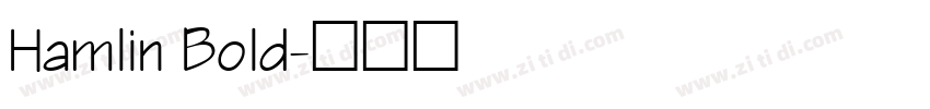 Hamlin Bold字体转换
